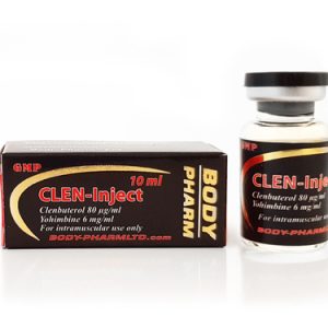 BodyPharm Clen-inject one vial of 10ml (Clenbuterol 80mcg/ml Yohimbine 6mg/ml)