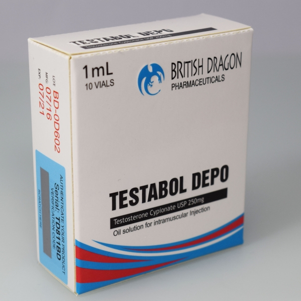 British Dragon Testabol Depot Inject 10 Glass Vials 1 mL (250mg/ml)