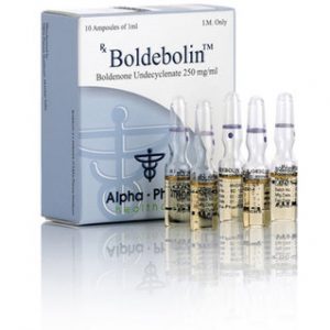 Alpha-Pharma Boldebolin 10 ampoules of 1ml (250mg/ml) or one vial of 10ml (250mg/ml)